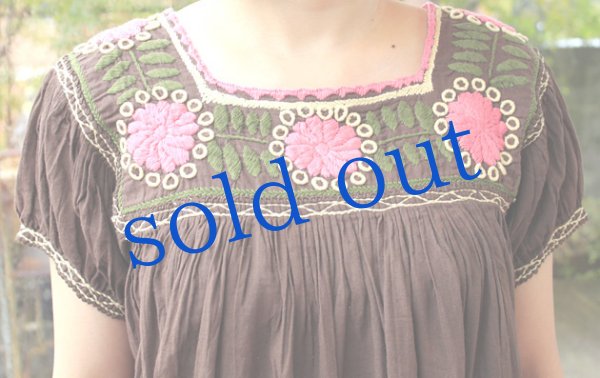 画像5: メキシコ刺繍長そでブラウス「チアパス」 (5)