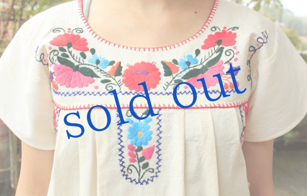 画像5: 定番メキシコ刺繍のチュニック (5)