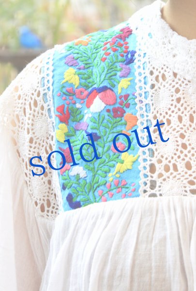 画像2: ガーゼ刺繍ブラウス (2)