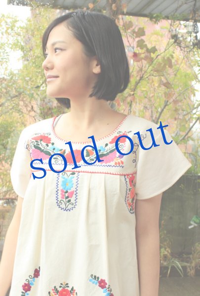 画像3: 定番メキシコ刺繍のチュニック (3)