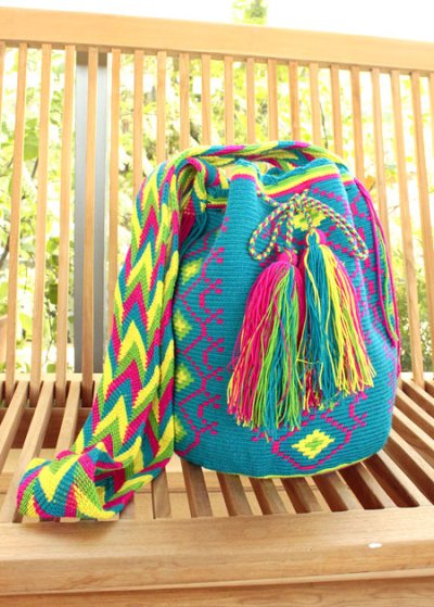 画像1: コロンビアの先住民WAYUU族の手編みバッグ　