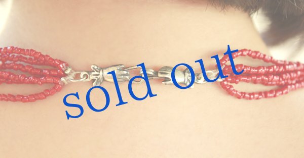 画像5: シルバーと珊瑚のクロスネックレス (5)