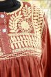 画像2: メキシコ刺繍長そでガーゼ生地ブラウス「チアパス」 (2)