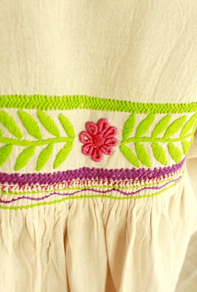 画像2: メキシコ刺繍長そでブラウス「チアパス」 