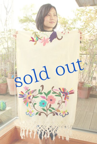 画像4: オトミ族手刺繍ショール (4)