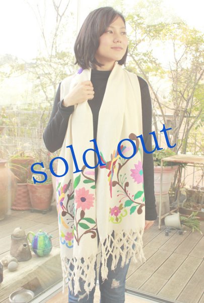 画像3: オトミ族手刺繍ショール (3)