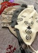 画像1: アルパカ細糸毛糸の手編み帽子 (1)