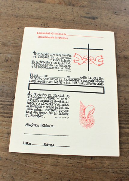 画像1: オアハカの結婚証明書 (1)