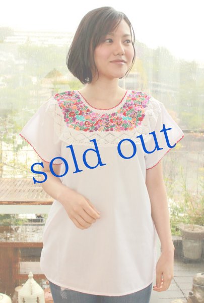 画像1: サンアントニーノ刺繍ウィピルトップス (1)