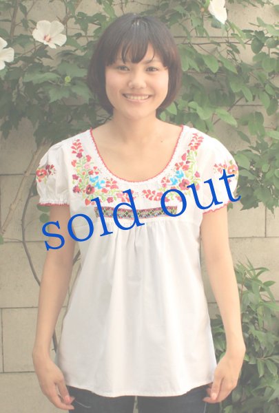 画像2: サンアントニーノ刺繍パフスリーブトップス (2)