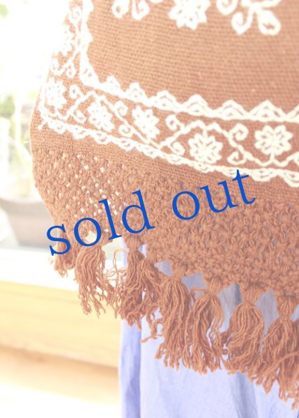 画像4: 手つむぎ・手織りウールの刺繍バッグ (4)