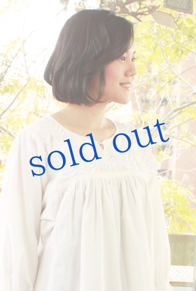 画像3: メキシコ刺繍長そでブラウス「チアパス」  (3)