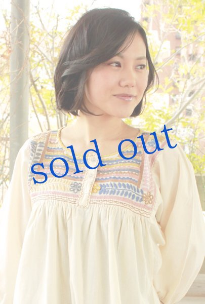 画像3: メキシコ刺繍長そでブラウス「チアパス」 (3)