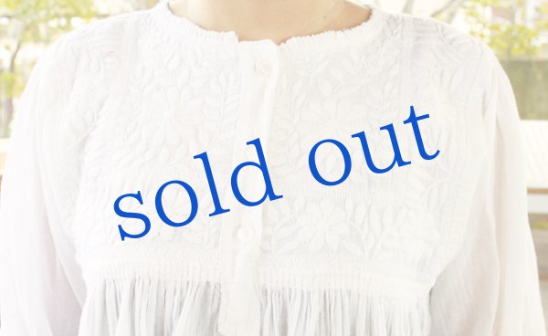 画像5: メキシコ刺繍長そでチュニックブラウス「チアパス」  (5)