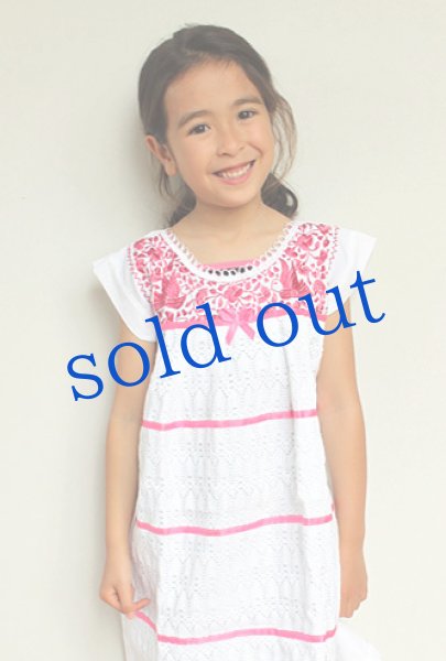 画像2: メキシコ刺繍のワンピース (2)