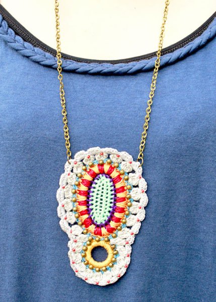 画像2: アンヘラコヨーテの手編みネックレス (2)