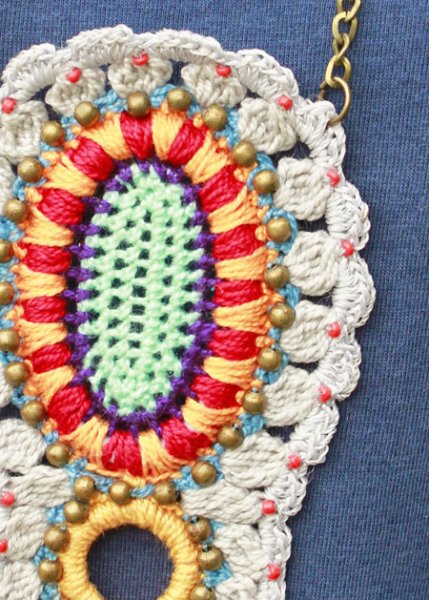 画像1: アンヘラコヨーテの手編みネックレス (1)