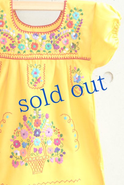 画像2: メキシコ刺繍のワンピース  (2)