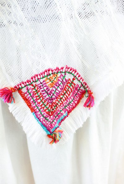 画像3: プエブラ州の縫い取り織ポンチョショール