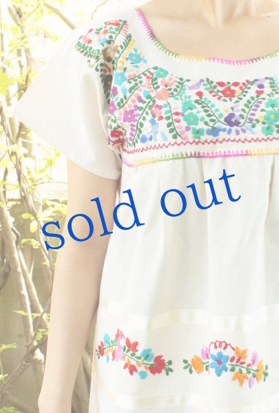 画像2: プエブラ州の刺繍ワンピース　 (2)