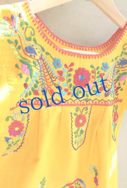 画像2: メキシコ刺繍のワンピース (2)
