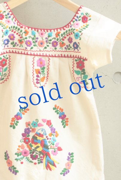 画像2: メキシコ刺繍のワンピース (2)