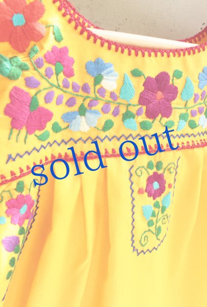 画像2: メキシコ刺繍のワンピース  (2)