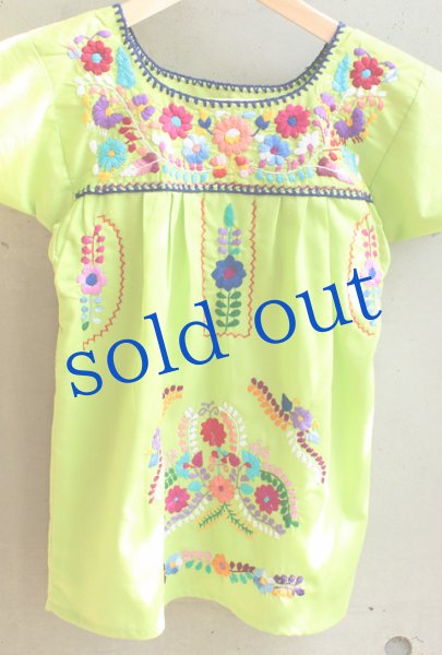 画像2: メキシコ刺繍のワンピース　 (2)