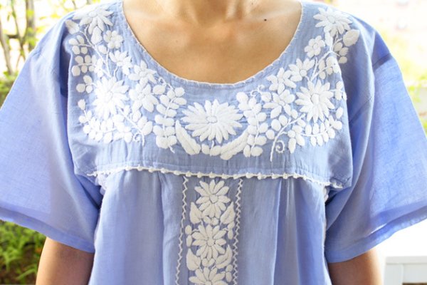 画像4: デラックス刺繍のガーゼチュニック (4)