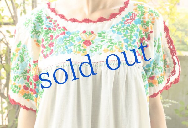 画像5: ガーゼ刺繍のチュニックワンピース　 (5)