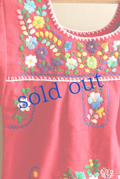画像2: メキシコ刺繍のワンピース (2)