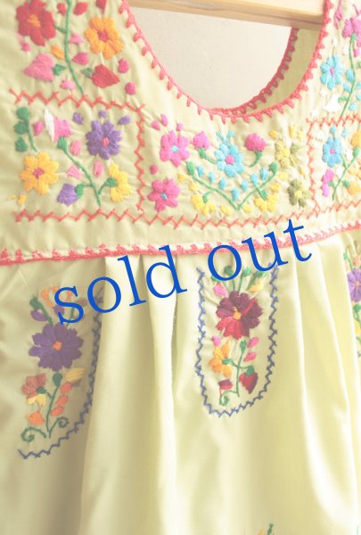 画像2: メキシコ刺繍のワンピース (2)