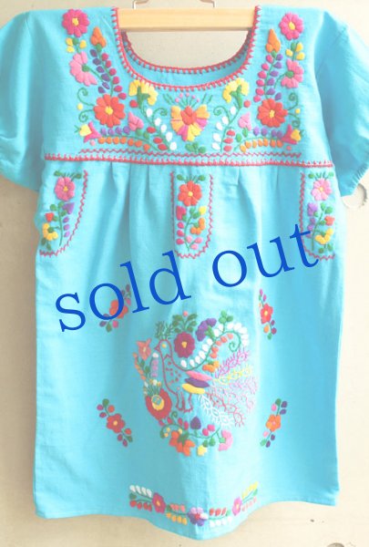 画像2: メキシコ刺繍のワンピース (2)