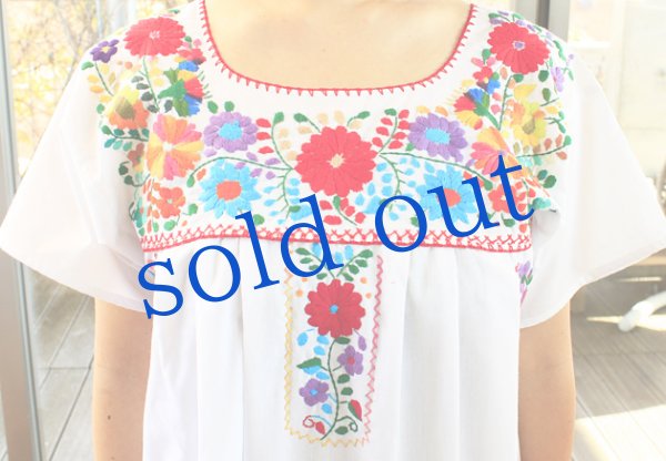 画像5: 定番メキシコ刺繍ワンピース (5)