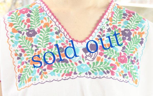 画像4: 小鳥オアハカ刺繍ウイピルトップス (4)