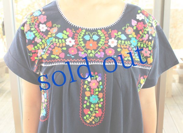 画像5: 定番メキシコ刺繍チュニックワンピース　 (5)