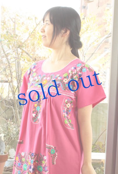 画像3: 定番メキシコ刺繍ワンピース (3)