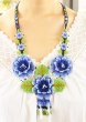 画像1: ウィチョルビーズの花ネックレス　 (1)