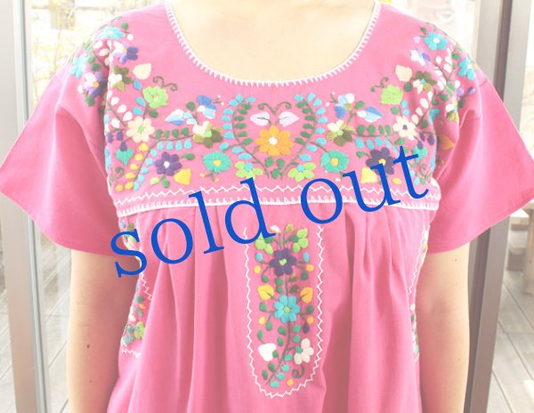 画像5: 定番メキシコ刺繍ワンピース (5)