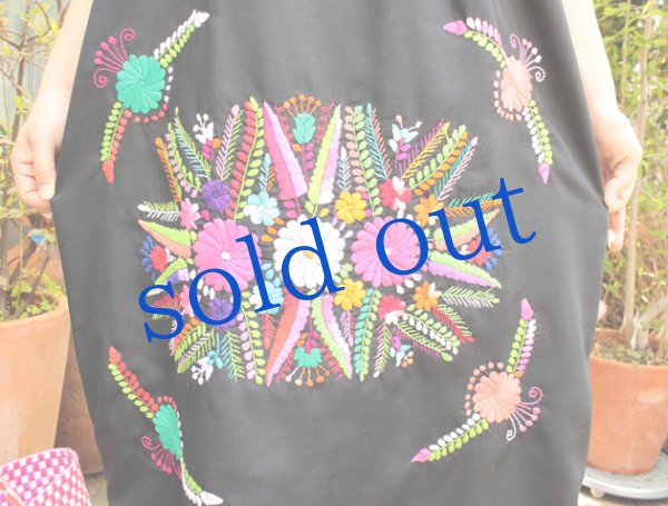 画像4: 定番メキシコ刺繍チュニックワンピース (4)