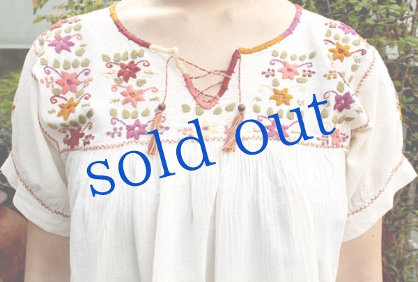 画像5: メキシコ刺繍ブラウス「チアパス」トップス　 (5)