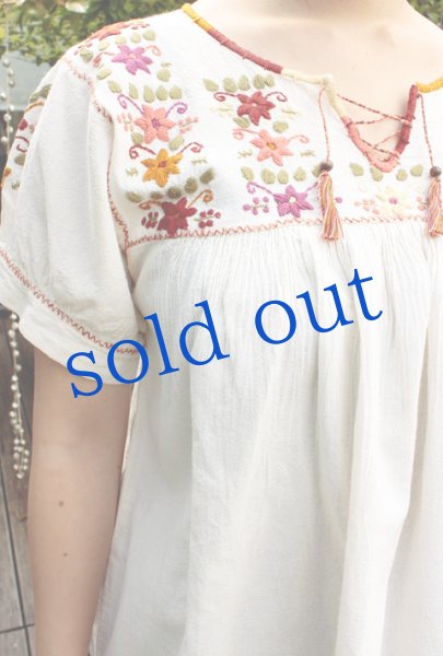 画像2: メキシコ刺繍ブラウス「チアパス」トップス　 (2)