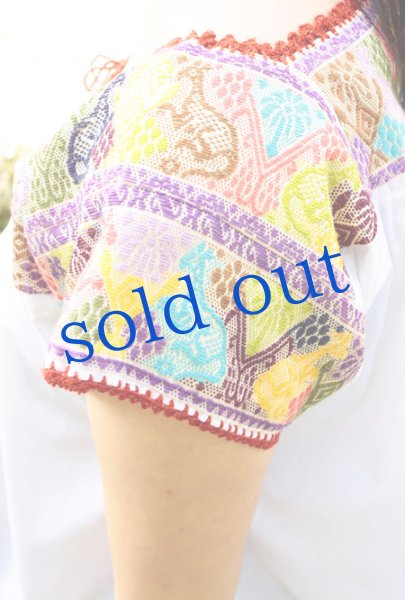 画像4: プエブラ州のナワ族の刺繍ブラウス　 (4)