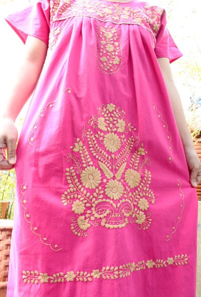 画像3: 定番メキシコ刺繍ワンピース　