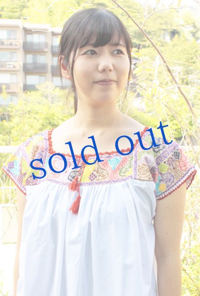 画像3: プエブラ州のナワ族の刺繍ブラウス　 (3)