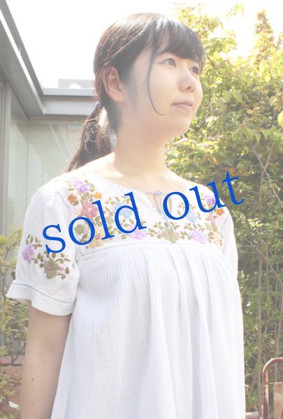 画像3: メキシコ刺繍ブラウス「チアパス」トップス　 (3)