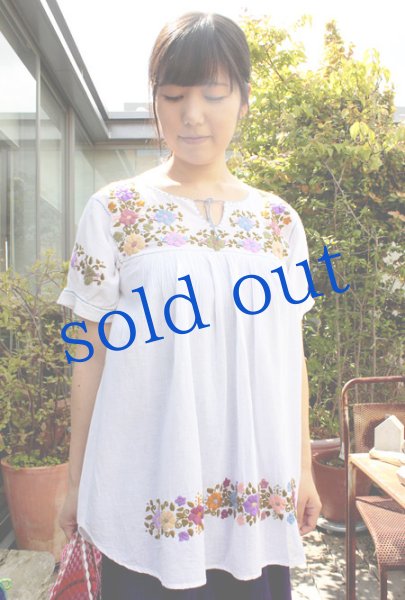 画像2: メキシコ刺繍ブラウス「チアパス」トップス　 (2)