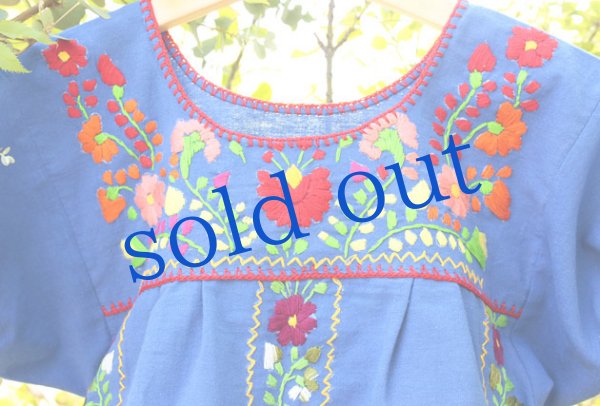 画像5: 孔雀柄 メキシコ刺繍のチュニック  (5)