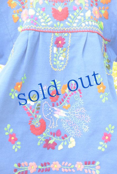 画像3: 孔雀柄 メキシコ刺繍のチュニック  (3)