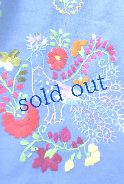 画像4: 孔雀柄 メキシコ刺繍のチュニック  (4)